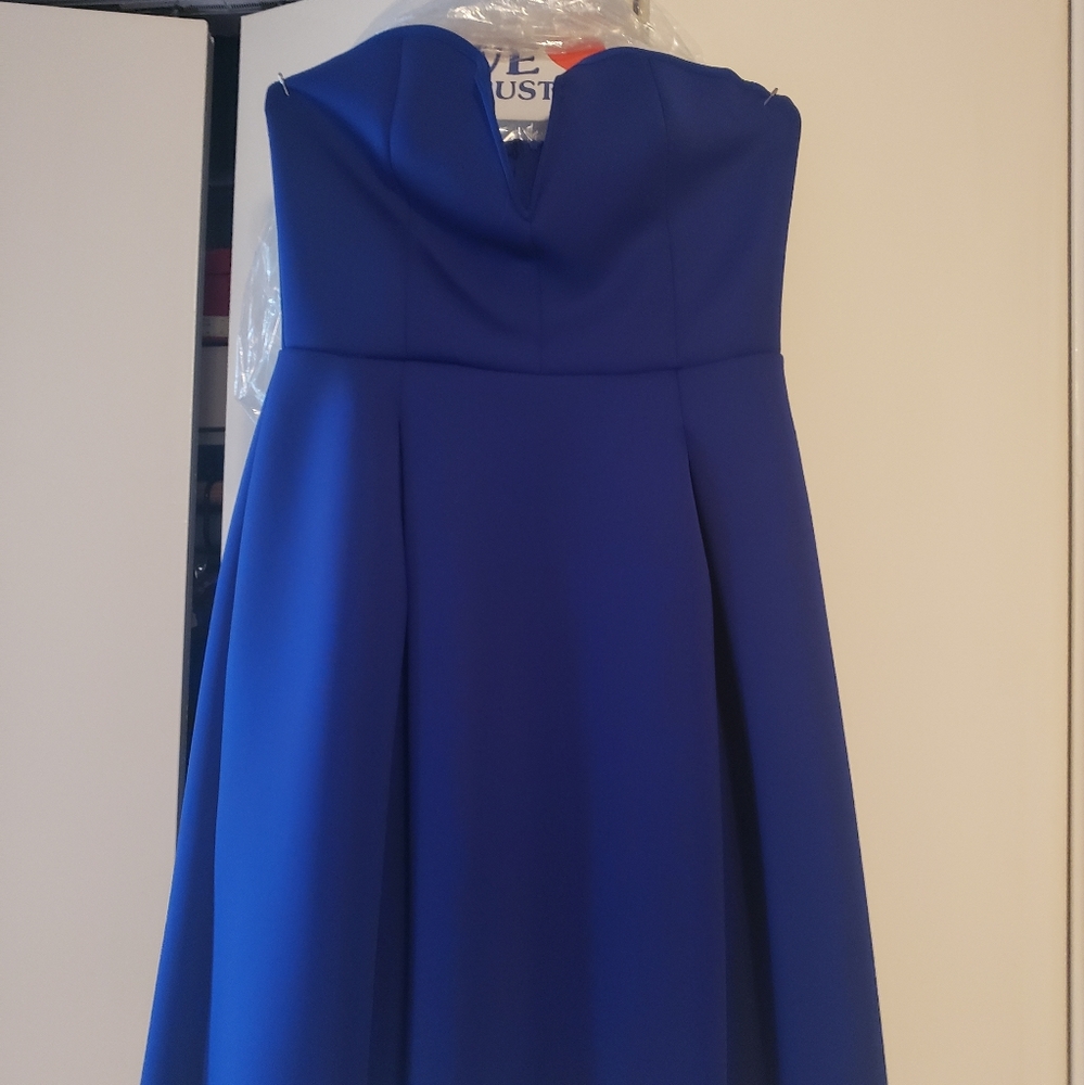 Strapless fit and flare dress